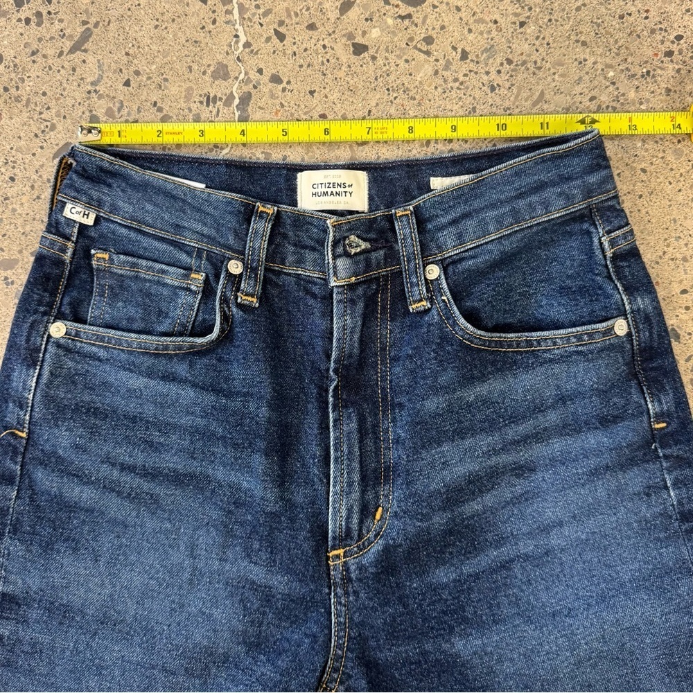 Citizens Of Humanity Daphne Straight Leg Denim Jean - Dark Blue - Size 24 - NWOT - Picture 8 of 11